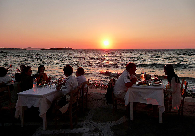 The sunset from Little Venice in Mykonos Town is one of the most beautiful in the Cyclades archipelago.