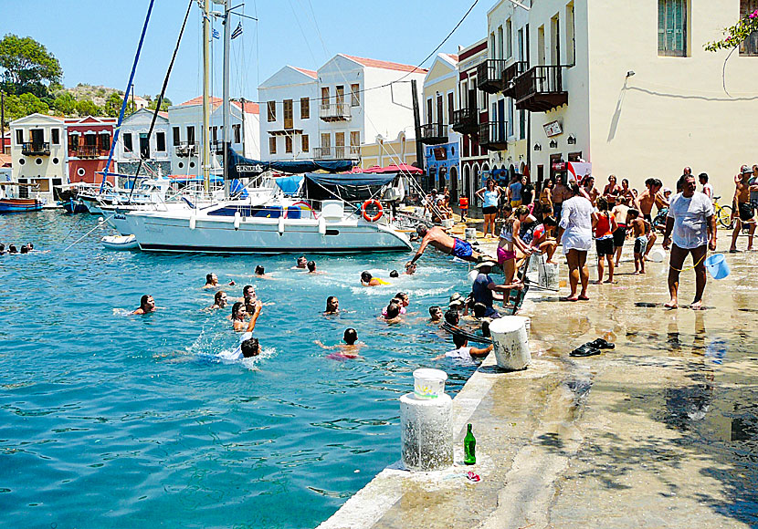 On July 19 every year there is a big water festival in Megisti on Kastellorizo.