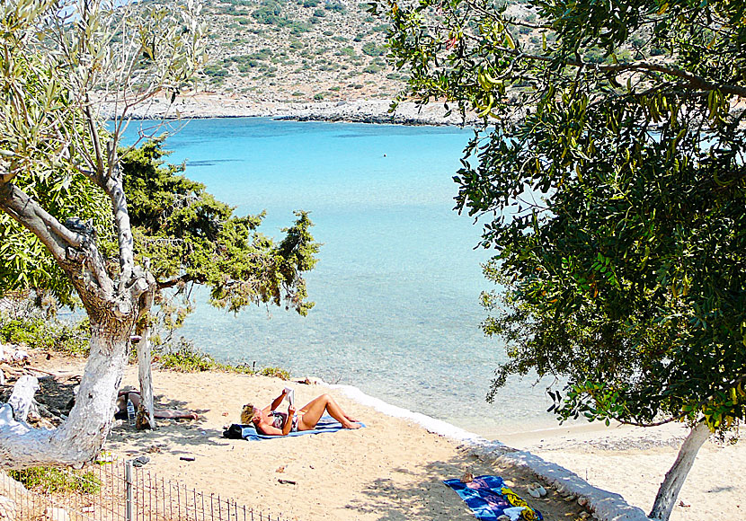 Platys Gialos beach in Lipsi.
