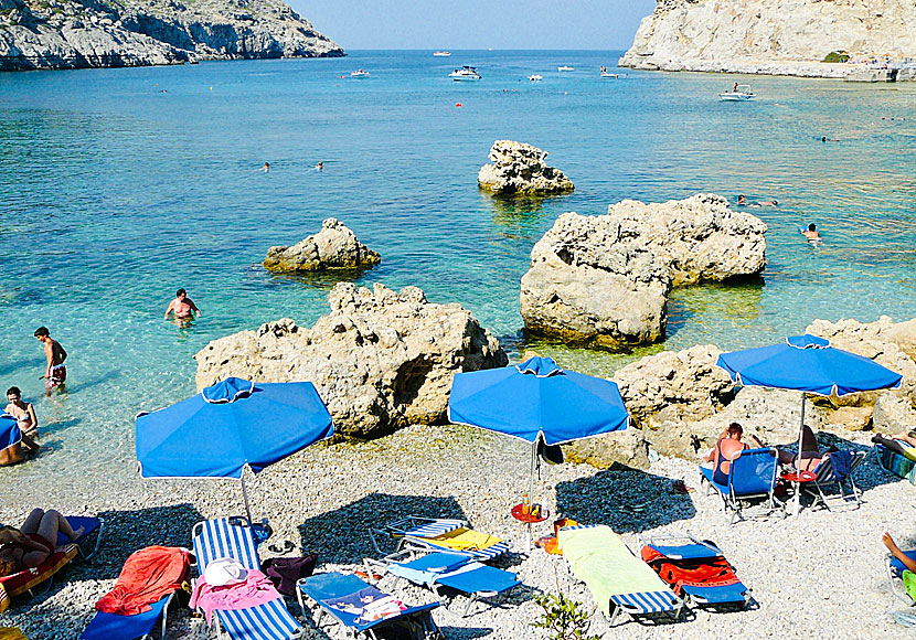 Anthony Quinn beach is one of many wonderful beaches in Rhodes.