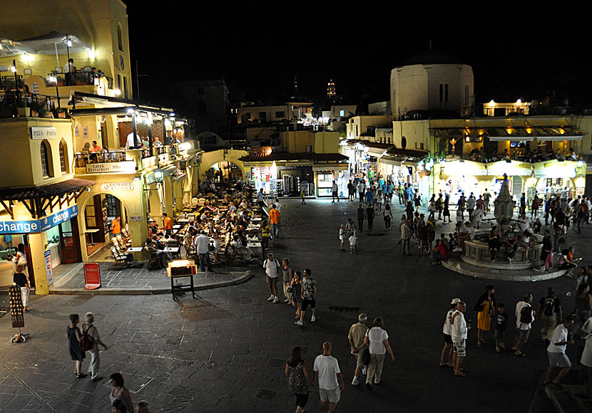 Hippocrates Square in Rhodes Old Town.