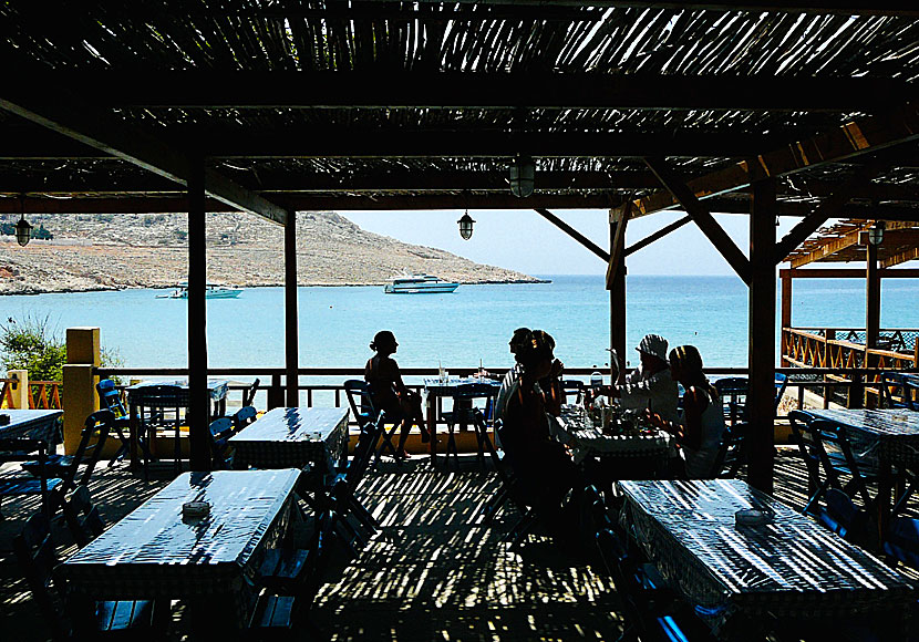 The taverna at Pondamos beach.
