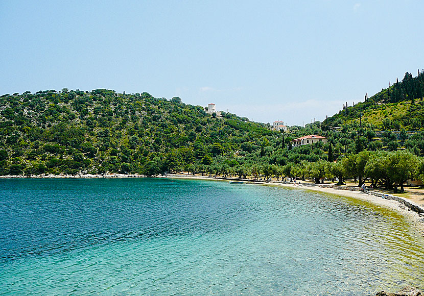 Dexa beach on Ithaca where it is said that Odysseus landed when he returned home from the Trojan War.