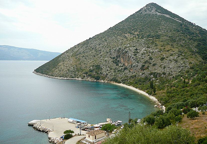 The port of Piso Ateos on Ithaca in the Ionian archipelago.