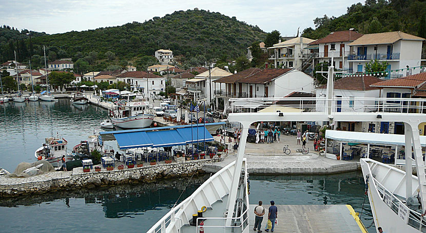 The port in Vathy. Meganisi.