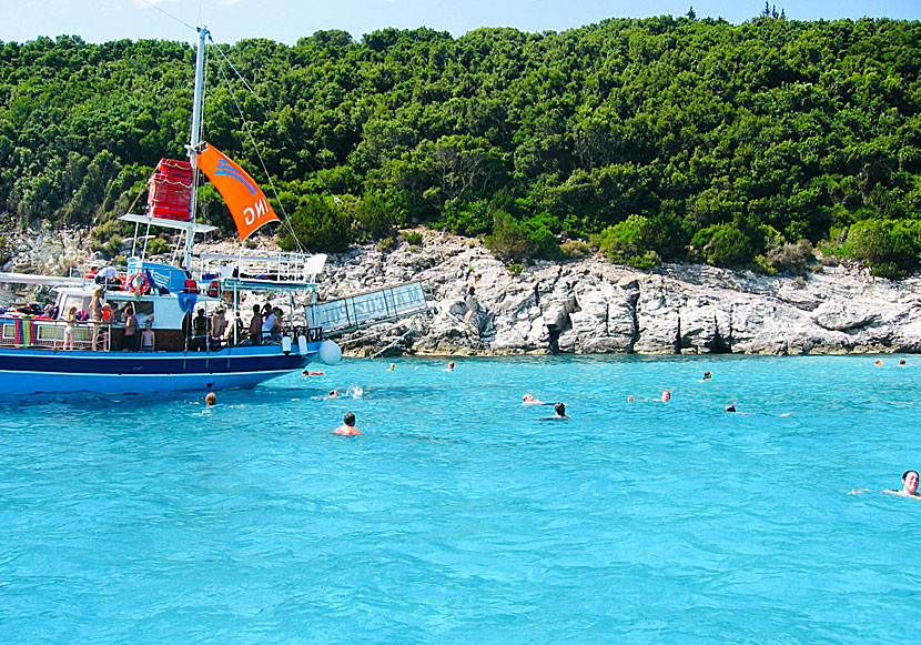 The sea around Paxi and Antipaxi in Greece is known to be among the clearest in the Ionian Sea.