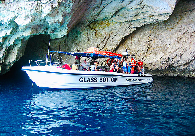 Excursion boats to Antipaxi, Blue Cave and Parga depart from the port of Gaios on Paxi.