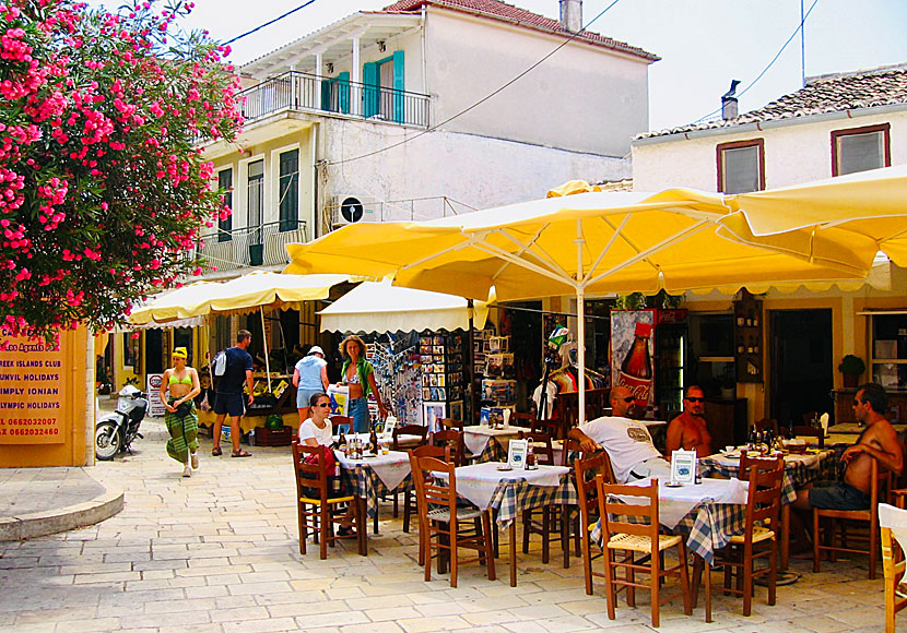 Good tavernas and restaurants in the village of Gaios on the island of Paxos in Greece.
