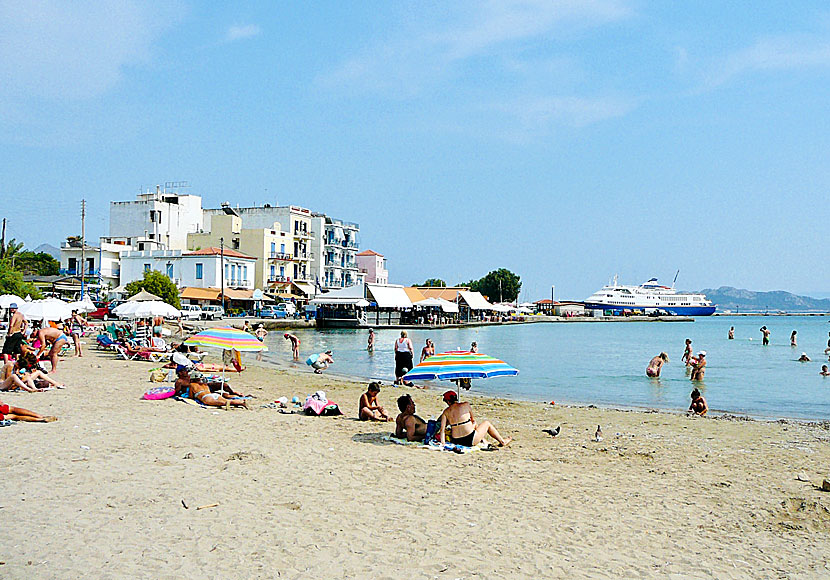 Avra is the closest beach to Aegina town.
