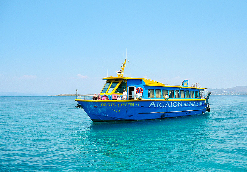 The small boat Agistri express that runs between Agistri and Aegina.