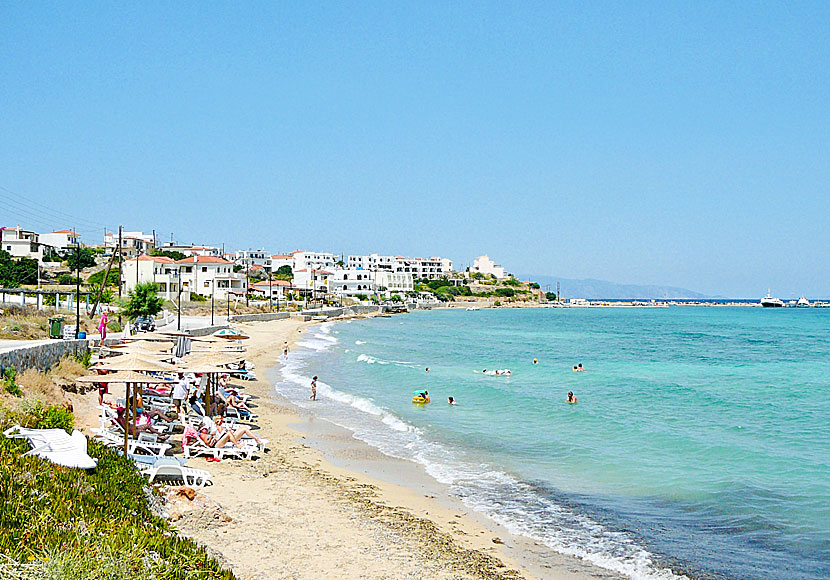 The beach of Megalochori on Agistri in Greece.