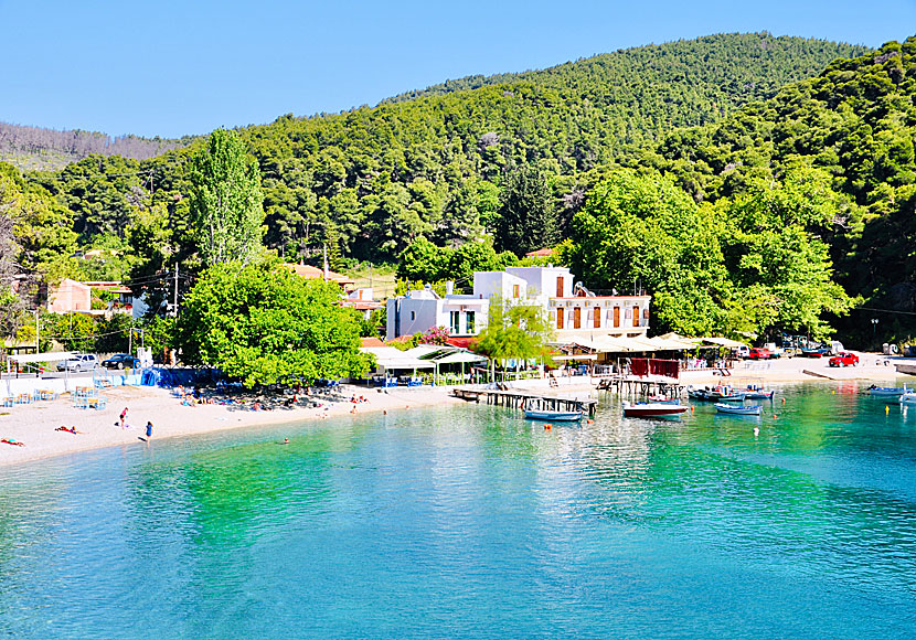 The village and beach of Agnontas on the island of Skopelos in the Sporades is not to be missed.