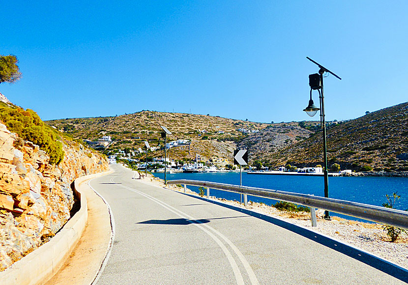 The road that goes from the port village of Agios Georgios to Spilia beach on Agathonissi.