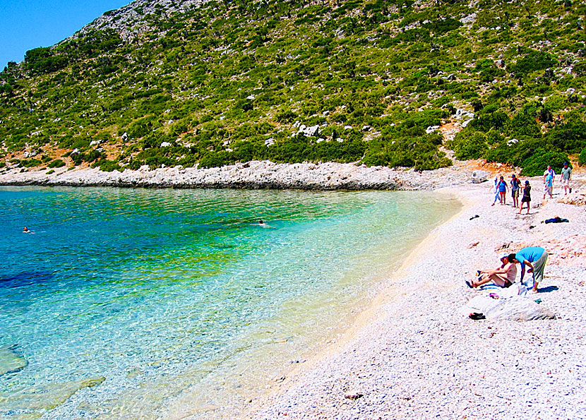 The best beaches on Alonissos. Kyra Panagia beach.