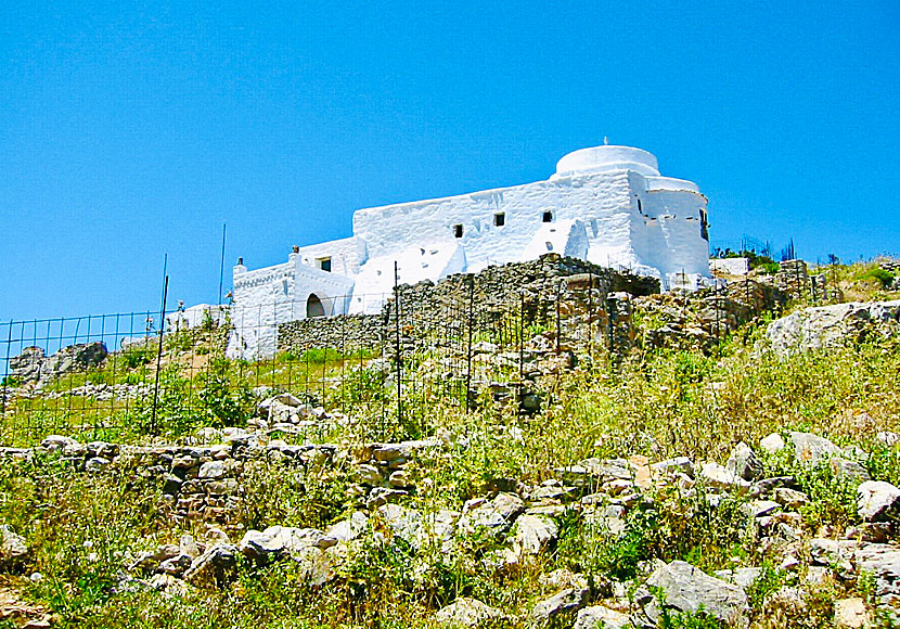 The monastery of Agios Ioannis Theologos at Amorgos in Greece.
