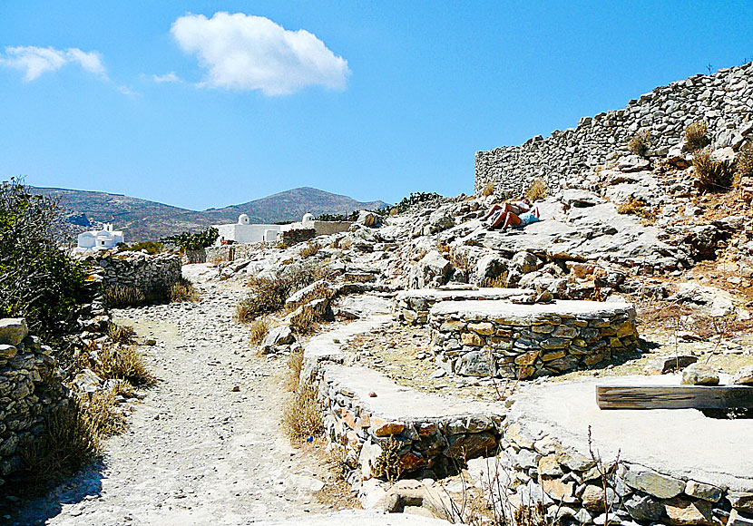The uninhabited village of Asfontilitis on Amorgos in Greece.