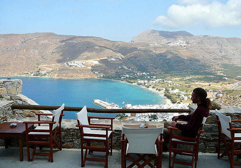 View of Aegiali and Tholaria from Potamos in Amorgos.