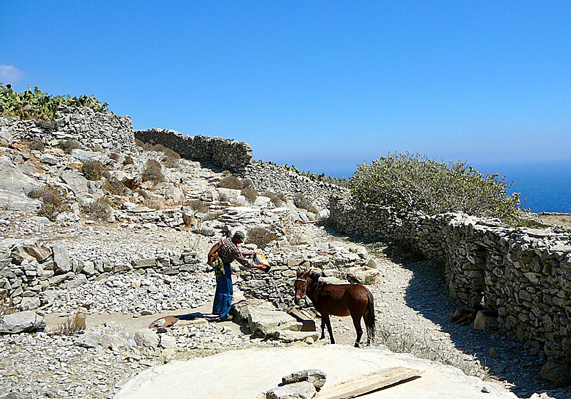 Some of the nine wells in Asfondilitis are still used today.