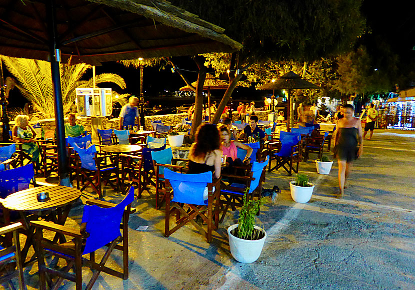 Cafes in the square of Agiali.