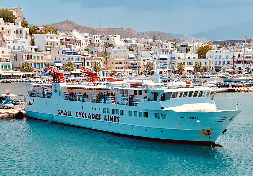 Express Skopelitis in the port of Naxos in the Cyclades.