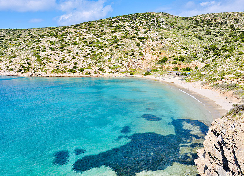 The best beaches in Amorgos. Maltezi beach. 