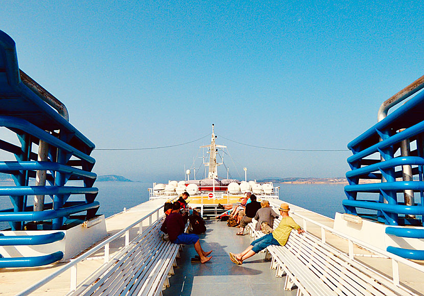 Upper deck of Express Skopelitis sailing to Koufonissi.