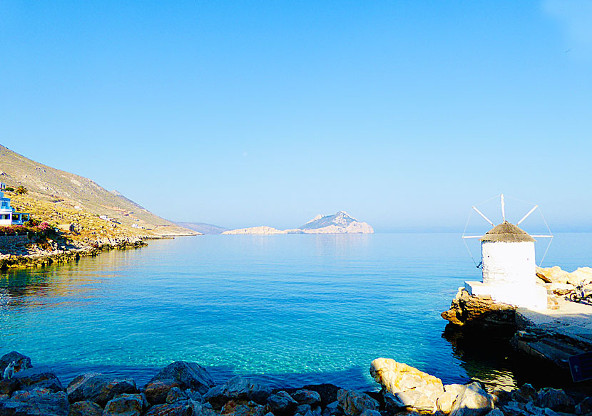 From the windmill in Aegiali you have a nice view towards Nikouria Island in Amorgos.