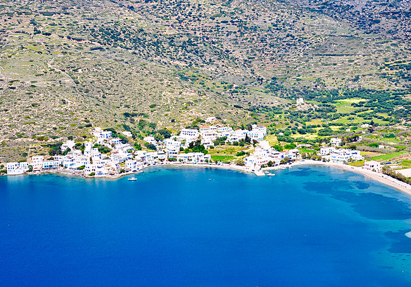 Xilokeratidi and Katapola and in between is the big blue in Amorgos.