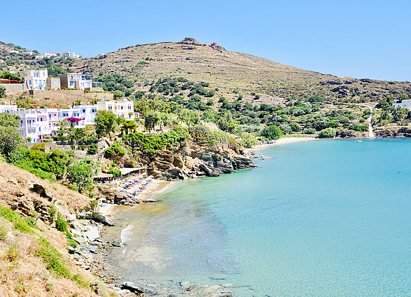 Aneroussa and Delavoyas beach are located one kilometre north of Batsi.