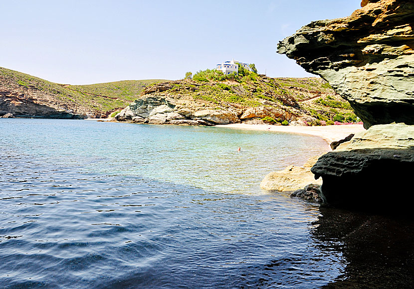 Vitali and Gides beaches on the island of Andros in the northern Cyclades.