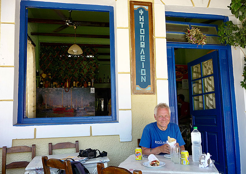 Good gyros in the village of Ormos on Andros.