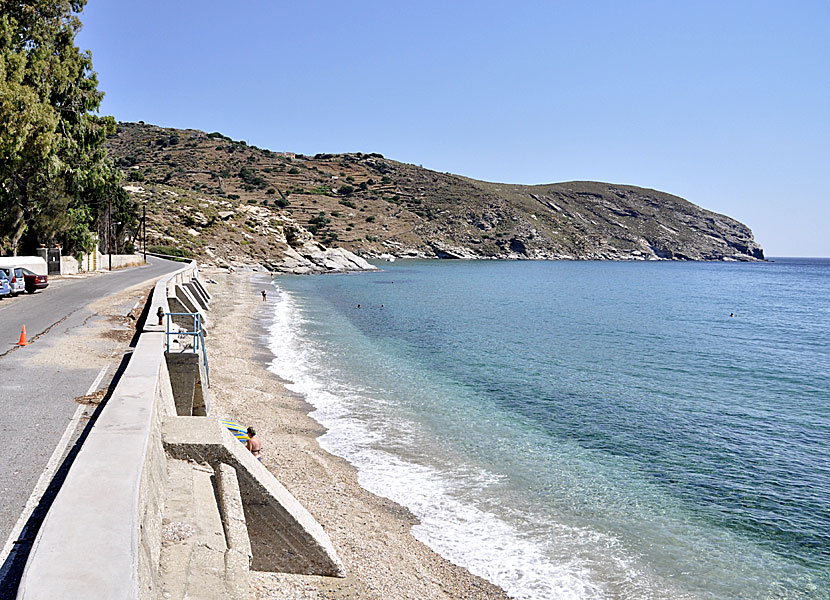 The best beaches on Andros. Gialia beach. 