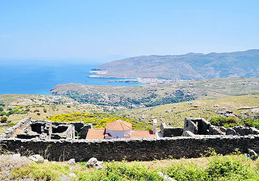 Chora on Andros seen from Agia Irini Monastery.