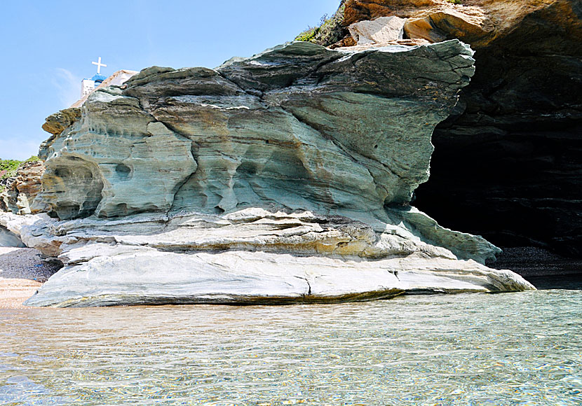 Part of Vitali beach is popular with nudists.