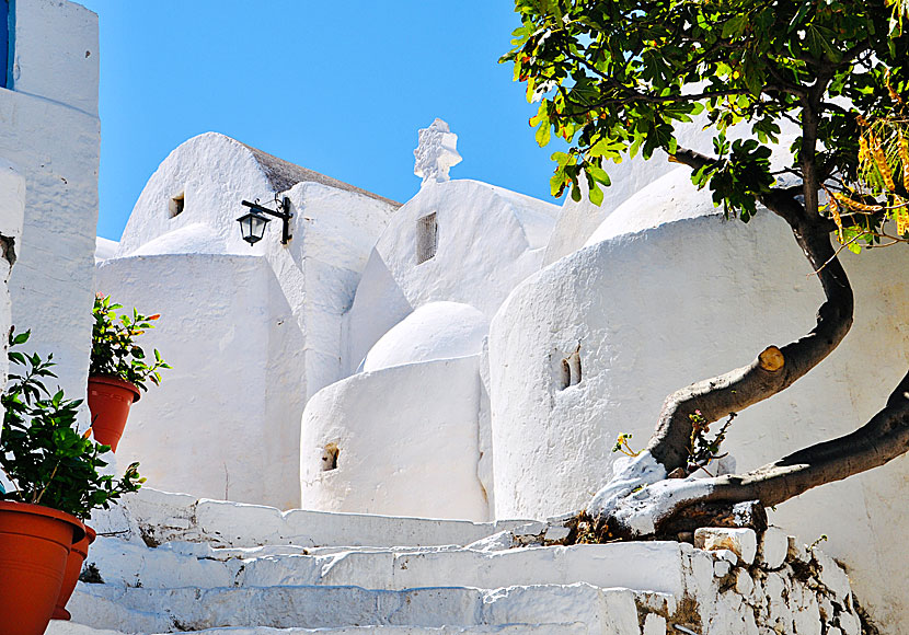 Beautiful monasteries, churches and chapels on the island of Astypalea in the Dodecanese.