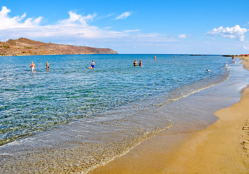 The best beaches near Chania in Crete.  Agia Marina beach.