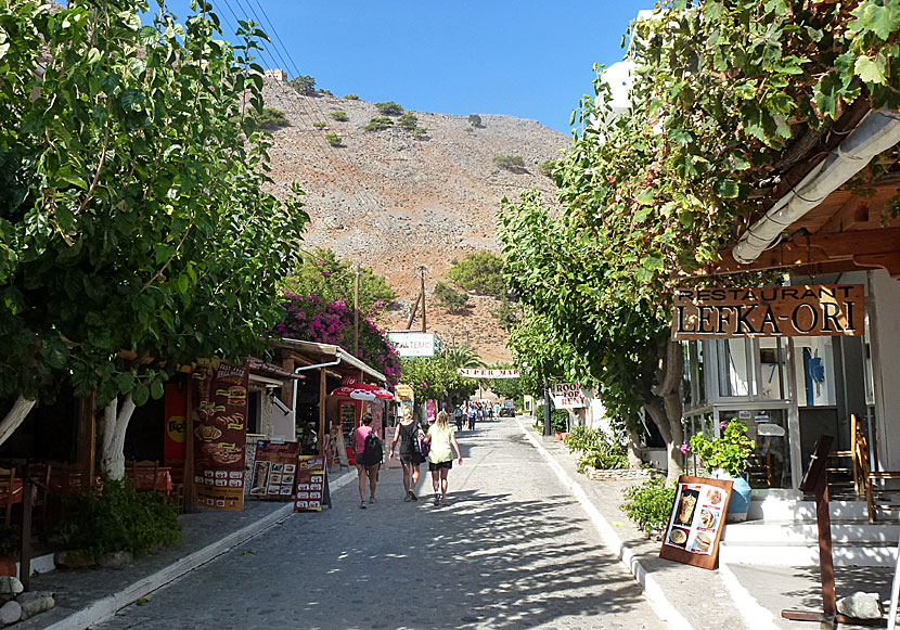 Supermarkets and other shops in Agia Roumeli.