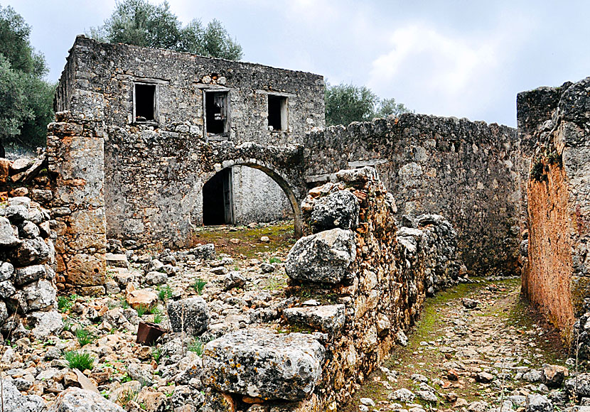 The abandoned village of Agios Ioannis near the village of Anopoli in southern Crete.