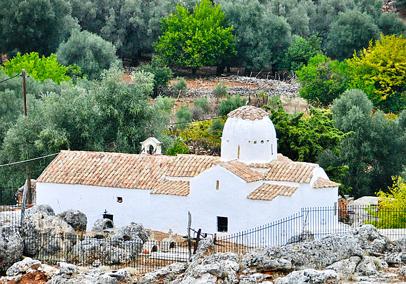 Agios Ioannis church on the other side of the Aradena bridge.