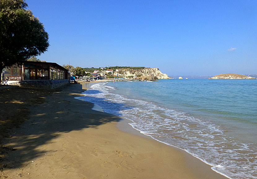 The beach in Almyrida in Crete.