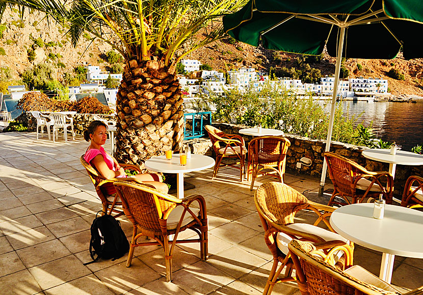 Breakfast with a view in Loutro.