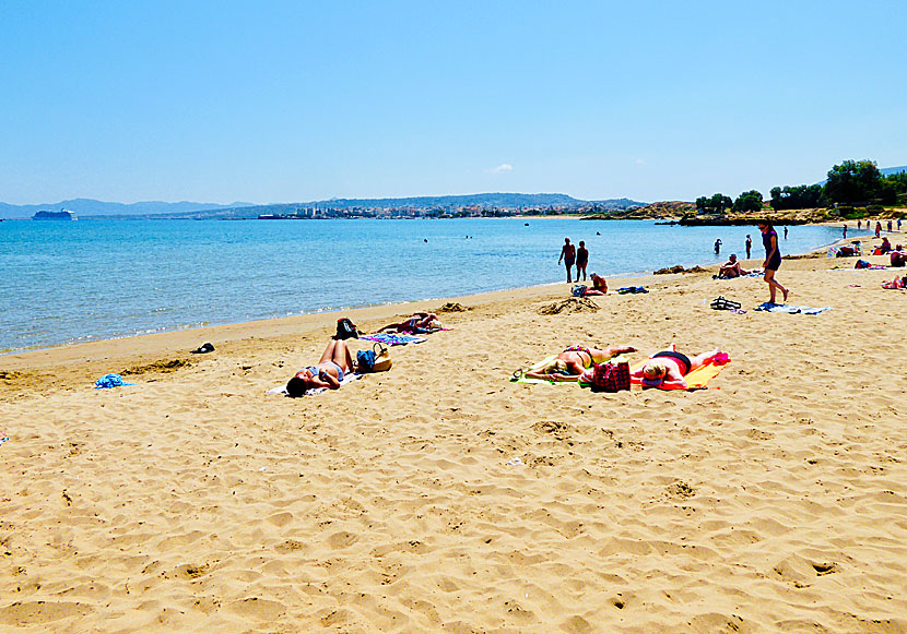 Golden beach west of Chania on Crete.