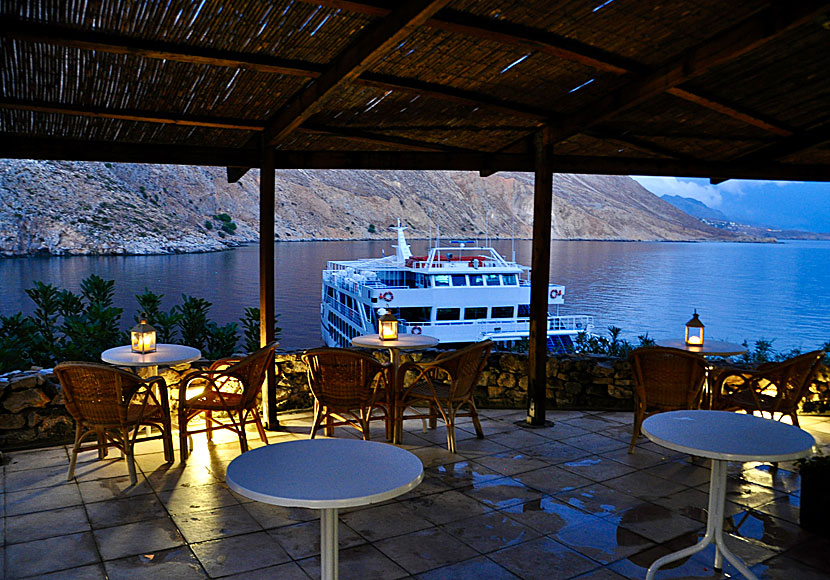 The Daskalogiannis car ferry services Chora Sfakion, Loutro, Agia Roumeli, Sougia and Paleochora.