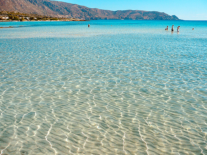 Elafonissi is one of the most child-friendly beaches in Crete thanks to its shallow depth.