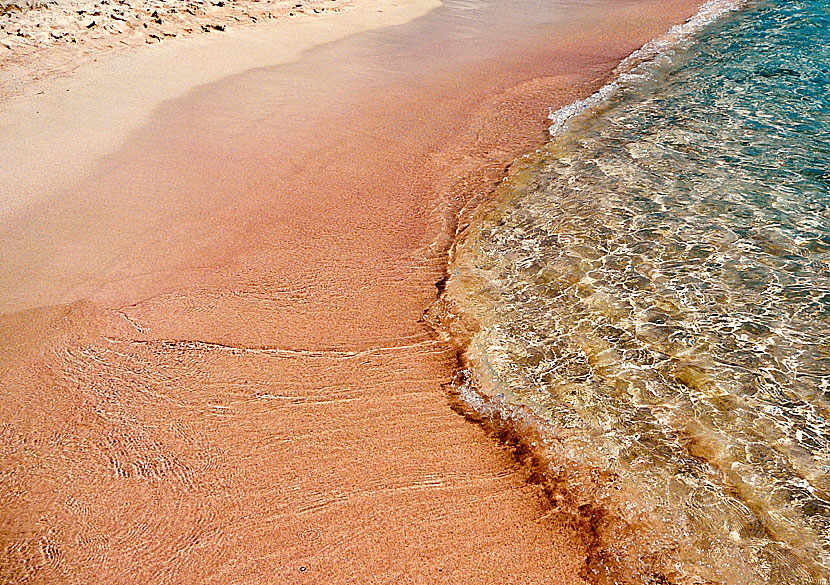 The color in the sand and water at Elafonissi beach comes from powdered shells.