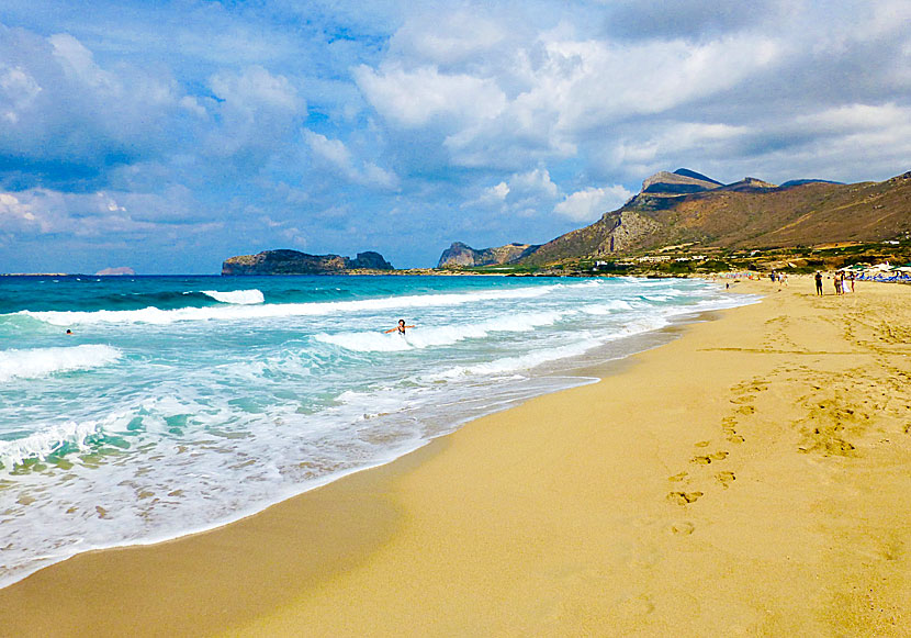 Windsurfing, kitesurfing and belly surfing at Falassarna beach.