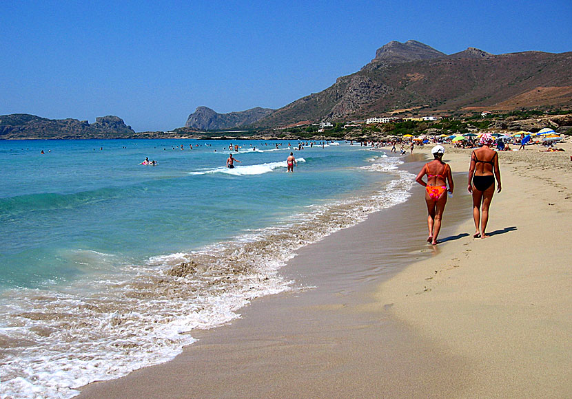 The best beaches near Chania in Crete.  Falassarna beach