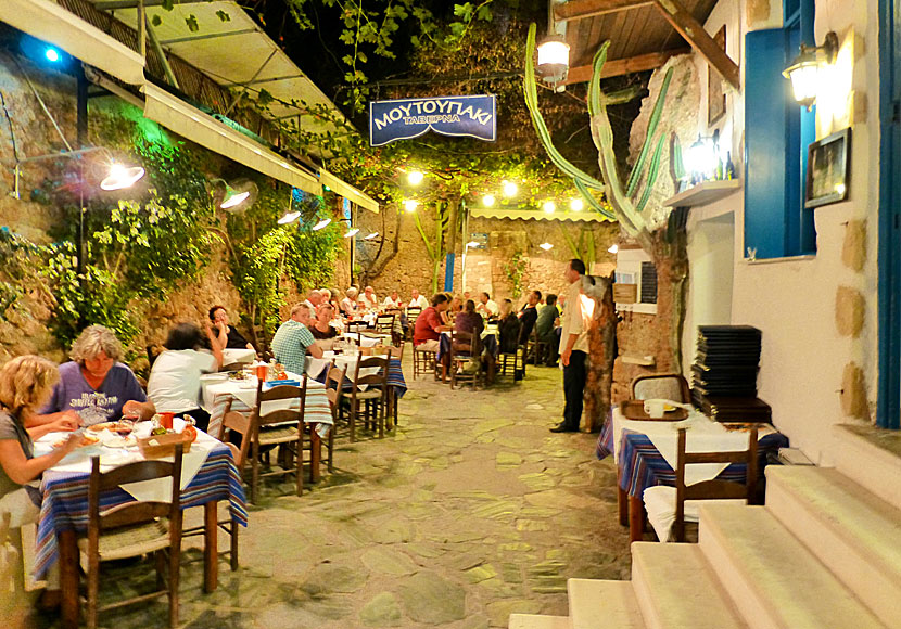 One of many good restaurants in the old town of Chania.