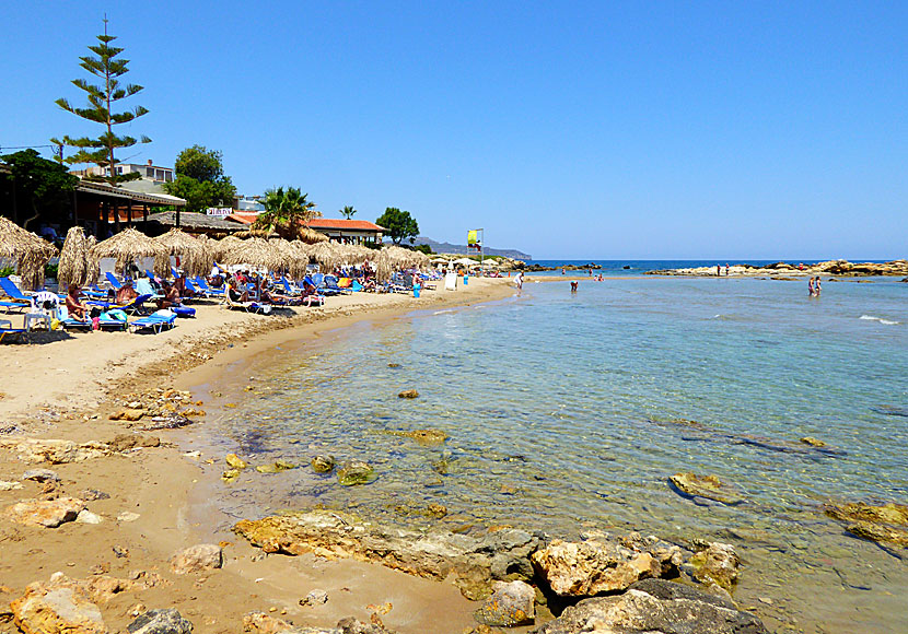 One of the beaches in Kalamaki  west of Chania in Crete.