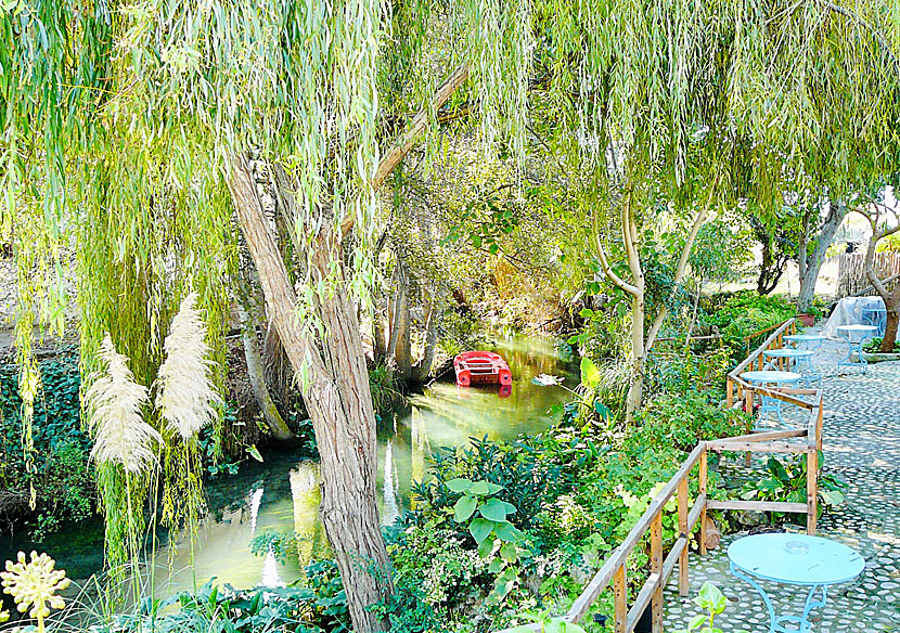 Cafe by the river in Kalives on Crete.